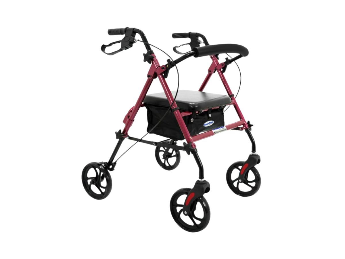 premium rollator walker with seat for home mobility support